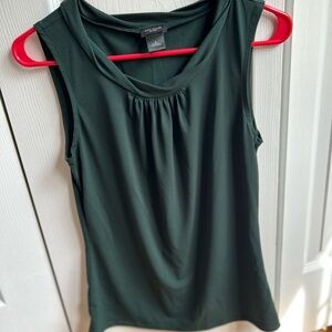 Ann Taylor Factory Forest Green Sleeveless Top